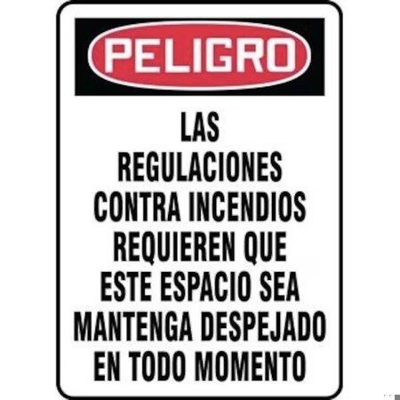 Accuform OSHA DANGER SAFETY SIGN FIRE SHMEXT103XT SHMEXT103XT